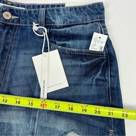 NWT KanCan Junior Women’s High-Rise Shorts Sz 9 (29) Frayed Distressed/Destroy - Picture 10 of 12